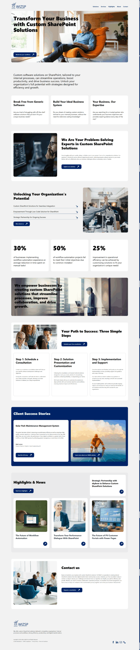 wizsp.com - Custom SharePoint Solutions Simplify Digital Transformation scaled - HERMIT - Bespoke Web Experiences