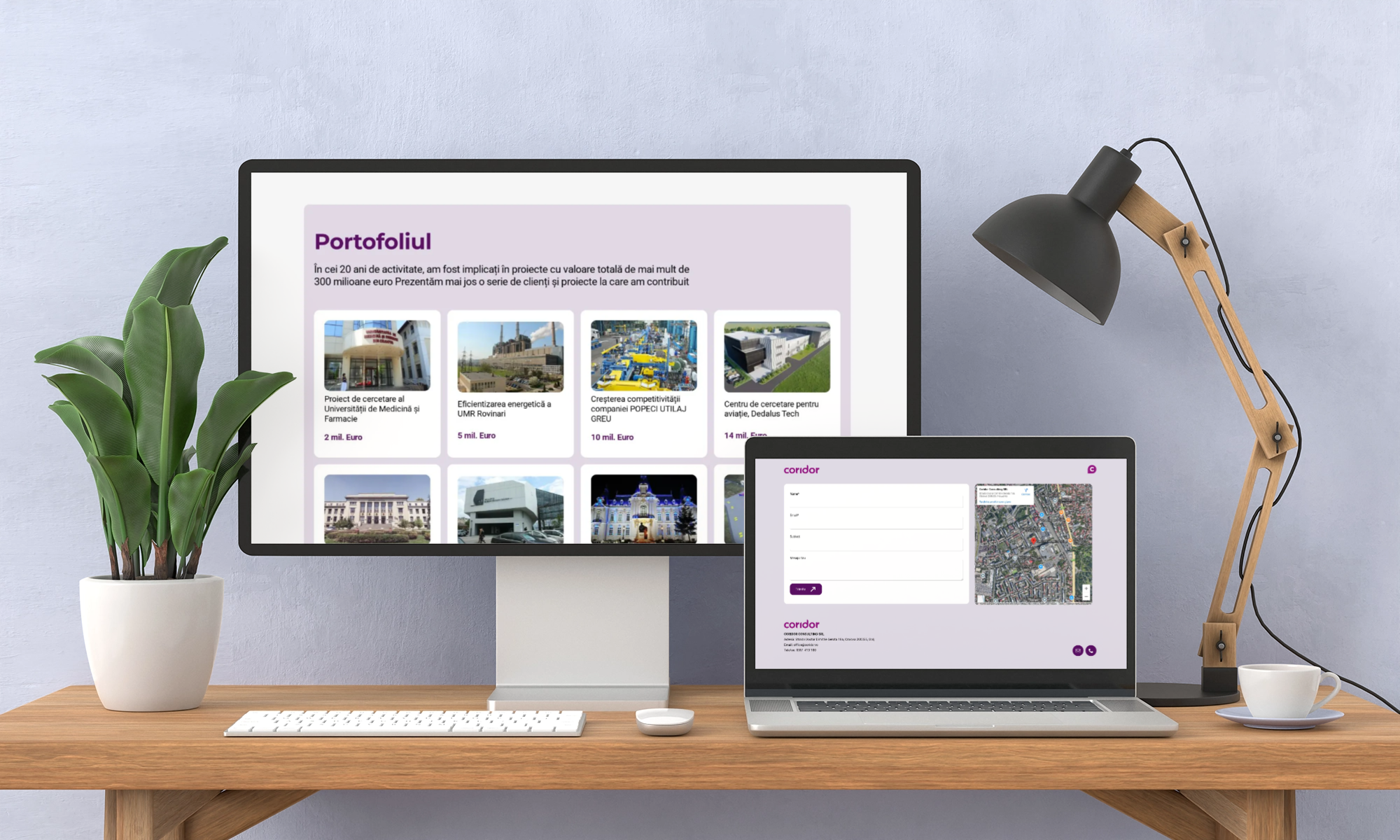 coridor.ro - CORIDOR Desk with tech devices mock up 1 - HERMIT - Bespoke Web Experiences
